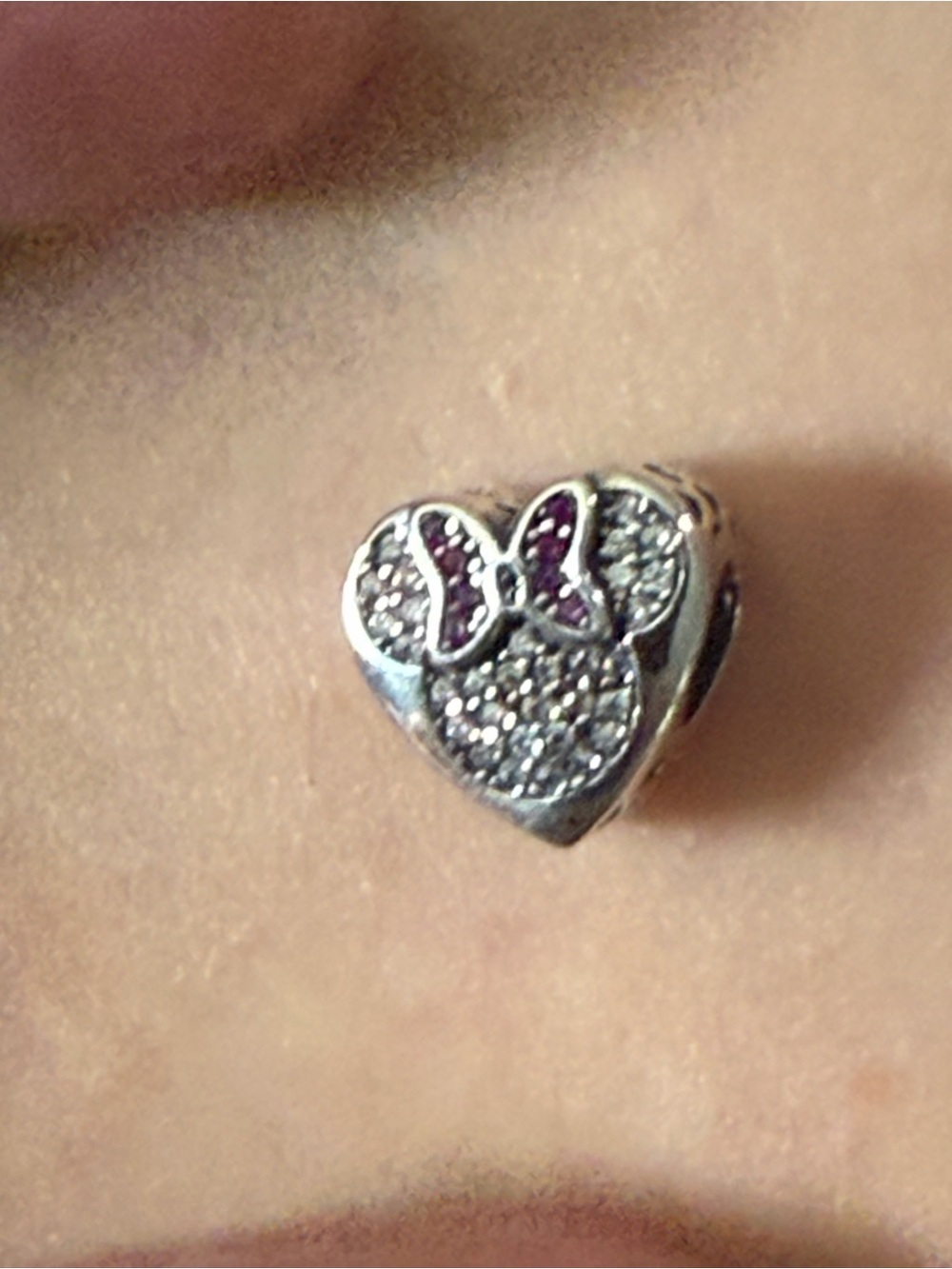 Pandora Disney Minnie Mouse Pavé Heart Charm